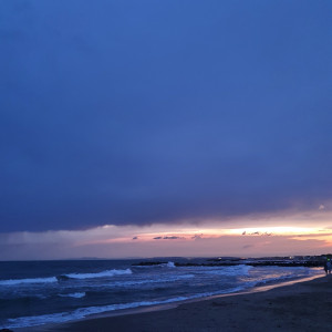 Gewitterwolke am Strand