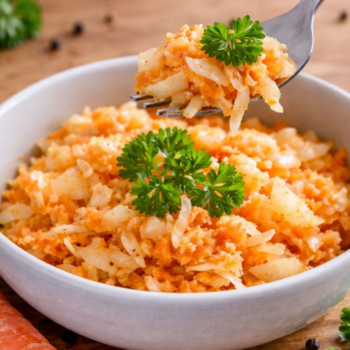 Frischer Weisskrautsalat mit Möhren