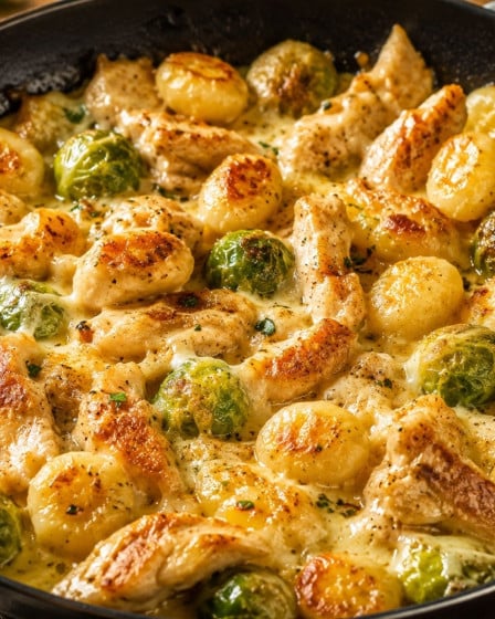 Gnocchi-Schupfnudel-Pfanne mit Rosenkohl