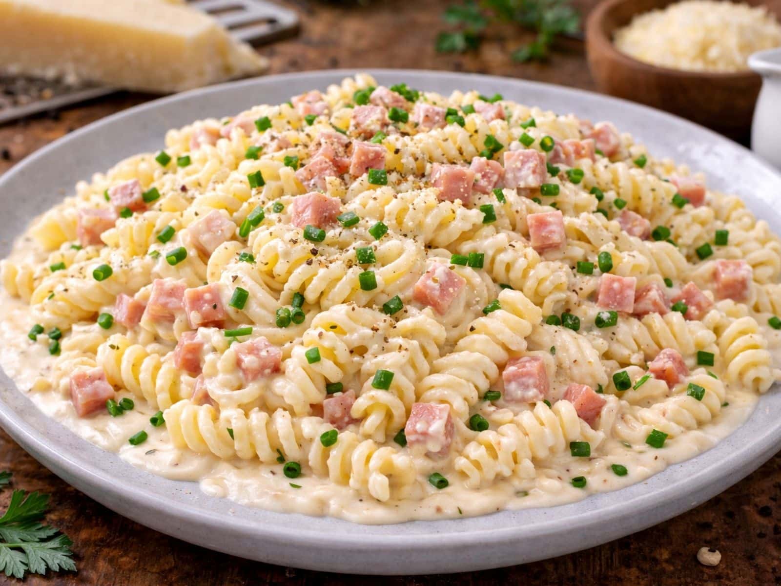 Schinken-Sahne-Nudeln schnell und einfach