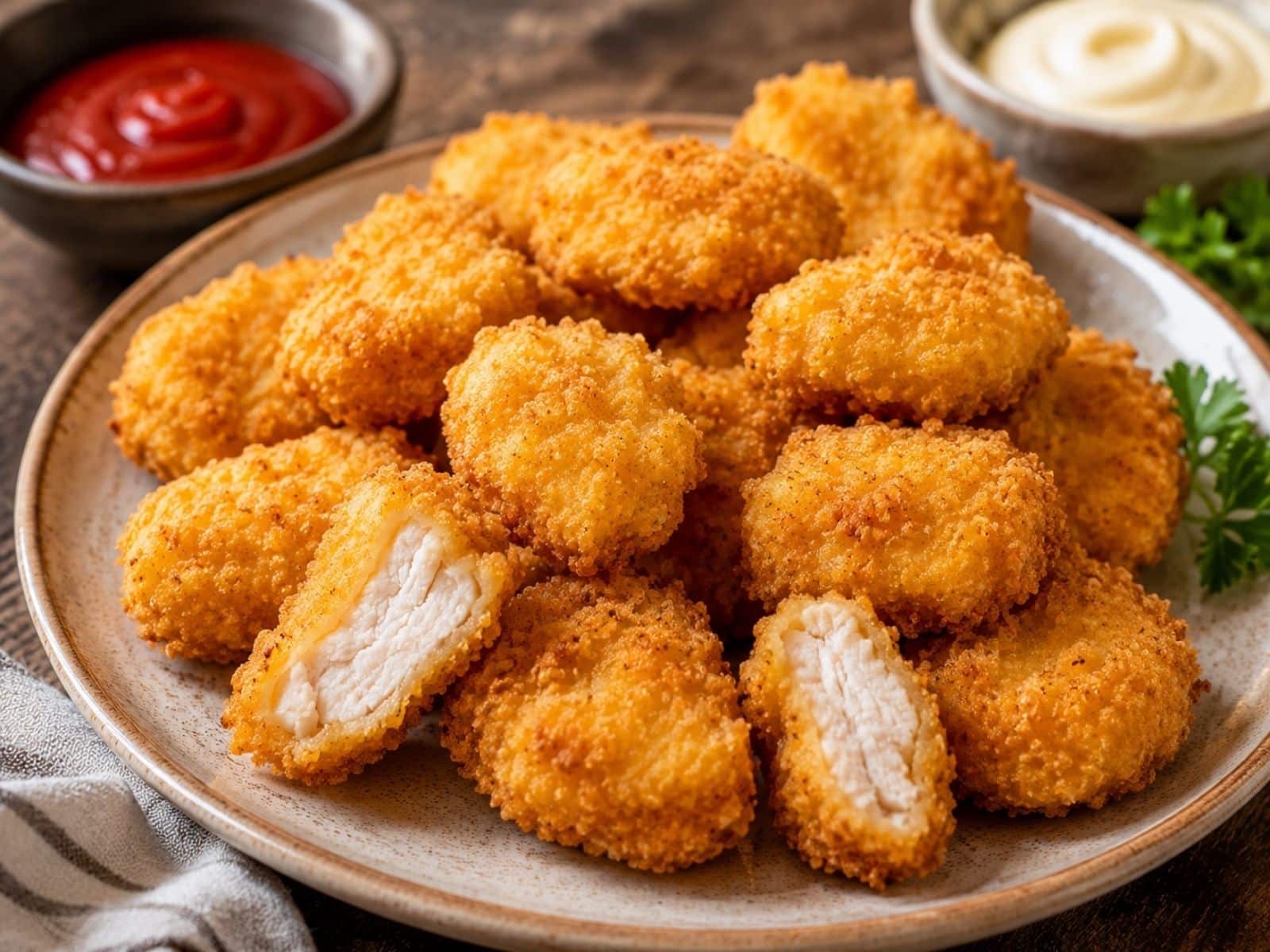 Chicken-Nuggets auf einem Teller