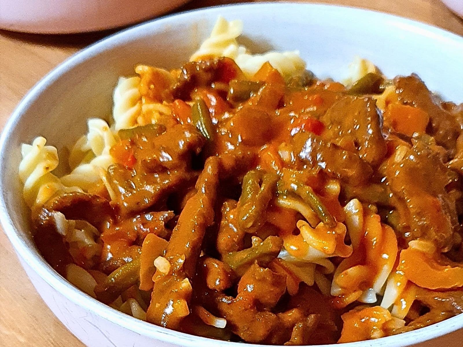 Rindergeschnetzeltes mit Bohnen und Paprika