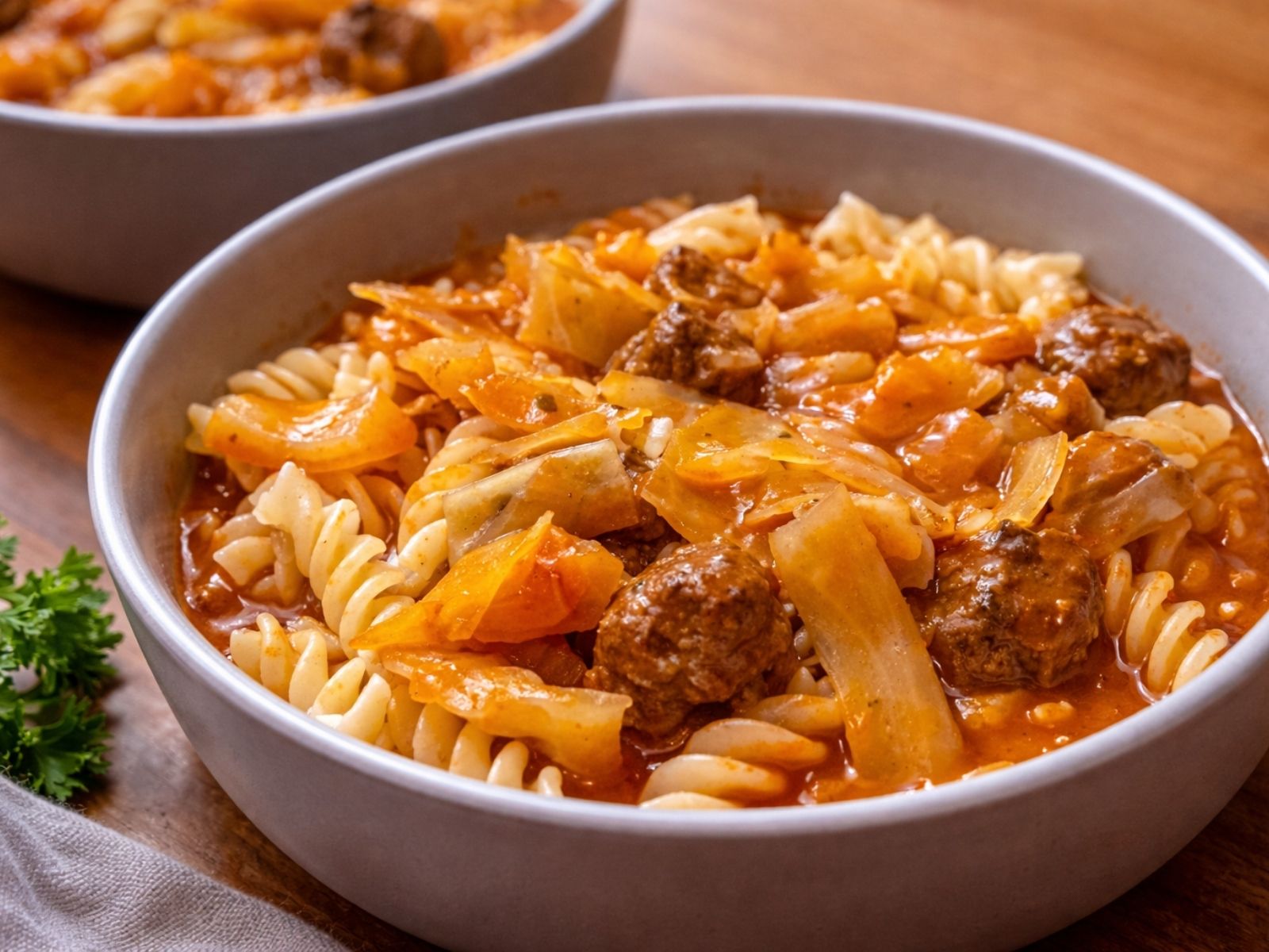 Weisskohlpfanne mit Hackfleisch