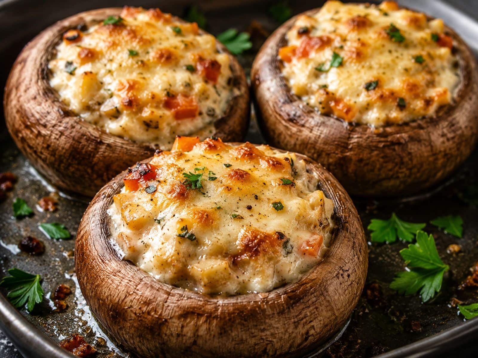 Gefüllte Champignons aus dem Ofen