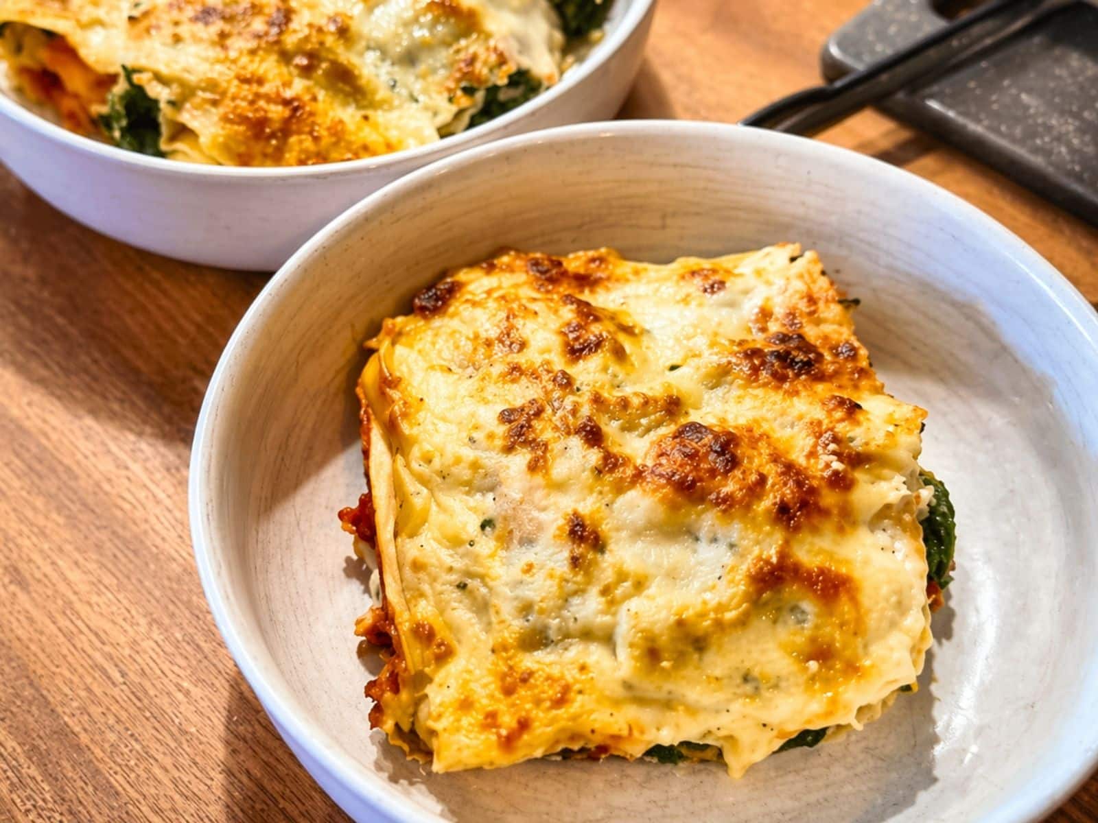 Lasagne mit Lachs und Spinat