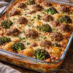 Gnocchiauflauf mit Brokkoli und goldener Käsekruste