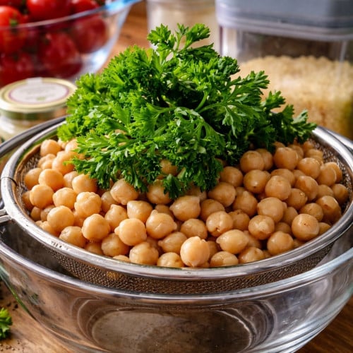 Gesunde Ernährung: Gemüse und Kräuter auf der Arbeitsplatte