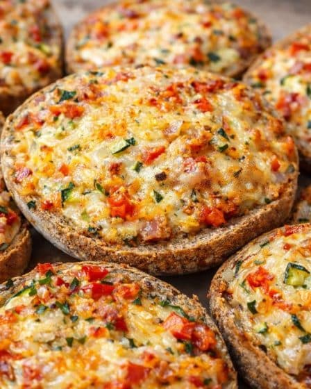 Knusprige Pizzabrötchen aus dem Ofen