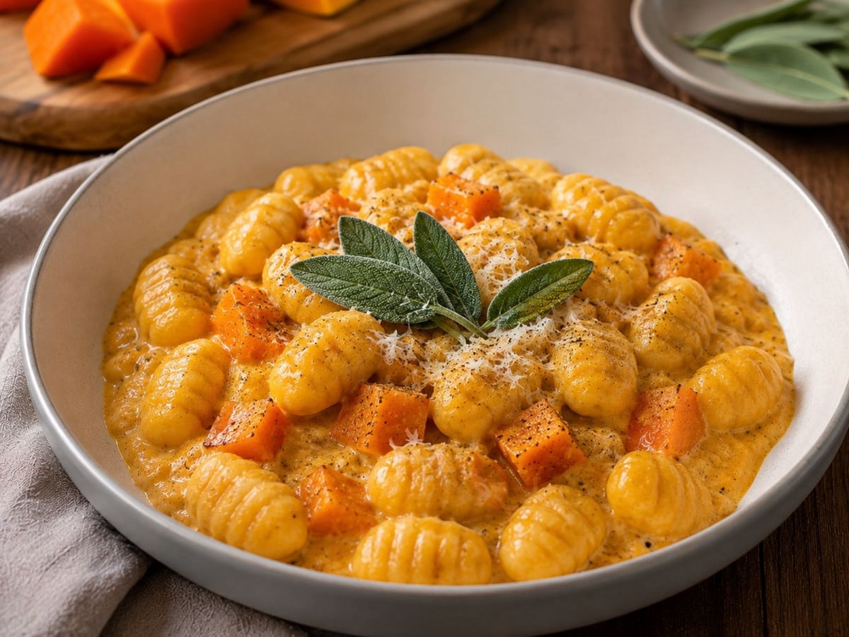 Cremige Kürbis-Gnocchi