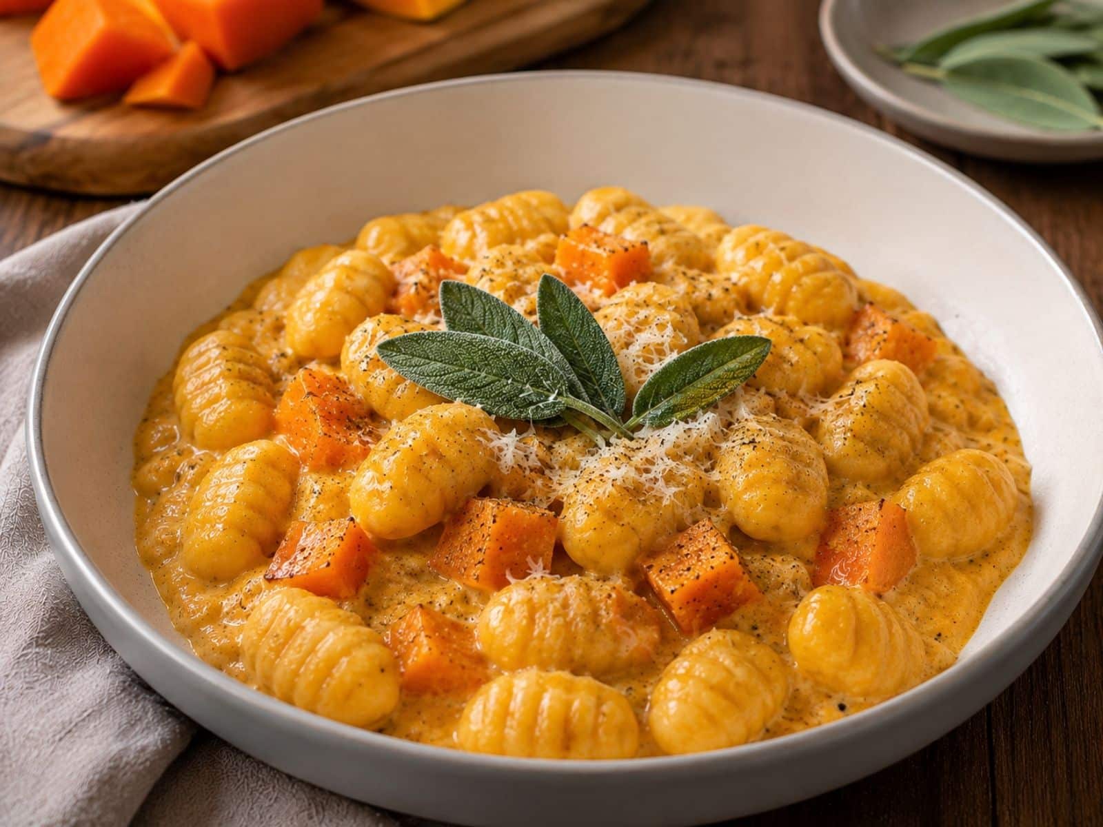 Cremige Kürbis-Gnocchi